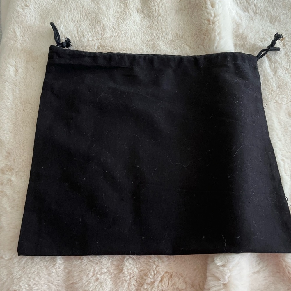 What Goes Around Comes Around Black Logo Drawstring Dust Bag - Picture 2 of 3